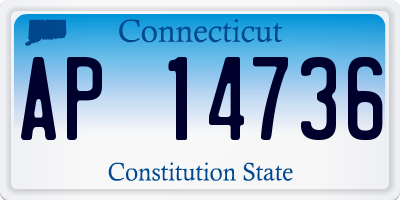CT license plate AP14736