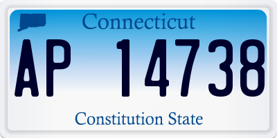 CT license plate AP14738