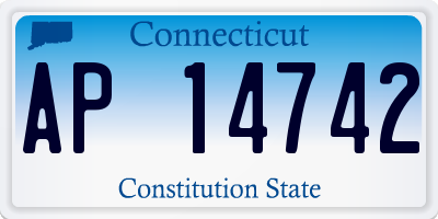 CT license plate AP14742