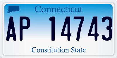 CT license plate AP14743