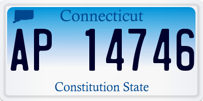 CT license plate AP14746