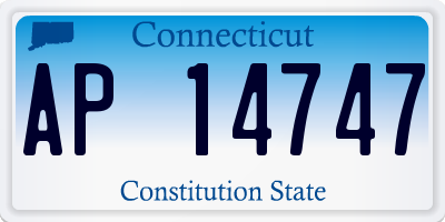 CT license plate AP14747