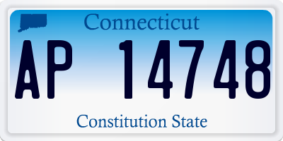 CT license plate AP14748