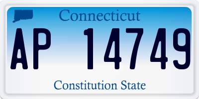 CT license plate AP14749