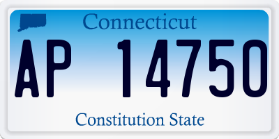 CT license plate AP14750