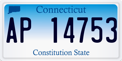 CT license plate AP14753