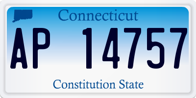 CT license plate AP14757