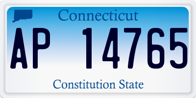CT license plate AP14765