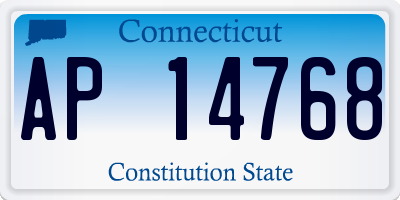 CT license plate AP14768