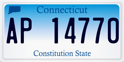 CT license plate AP14770