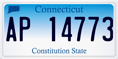 CT license plate AP14773