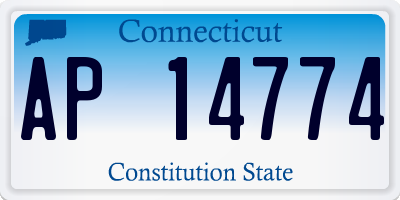 CT license plate AP14774