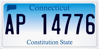 CT license plate AP14776