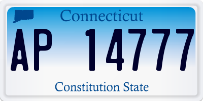 CT license plate AP14777