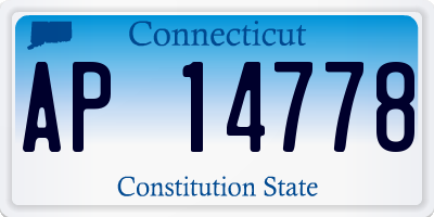 CT license plate AP14778