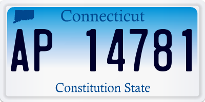 CT license plate AP14781
