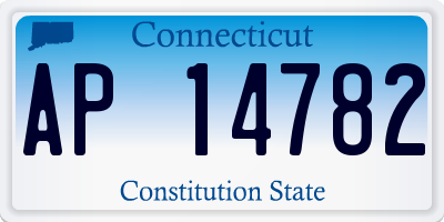 CT license plate AP14782