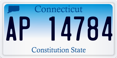 CT license plate AP14784
