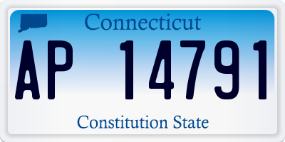 CT license plate AP14791