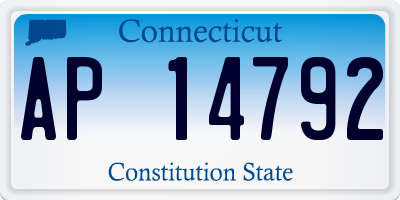 CT license plate AP14792