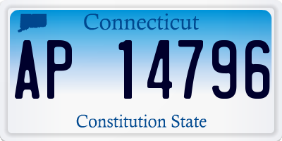 CT license plate AP14796