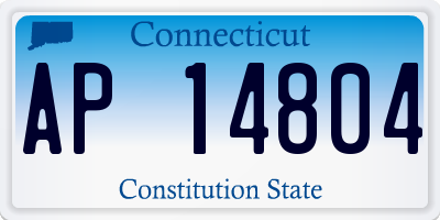 CT license plate AP14804