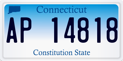 CT license plate AP14818