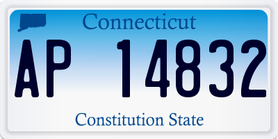 CT license plate AP14832