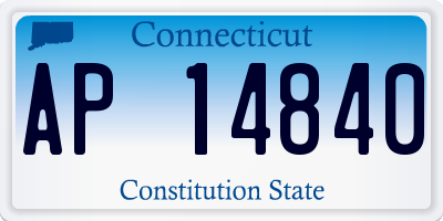 CT license plate AP14840