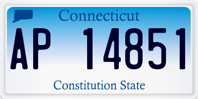 CT license plate AP14851