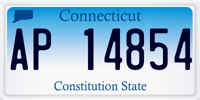 CT license plate AP14854