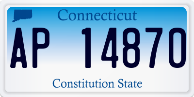 CT license plate AP14870