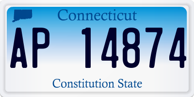 CT license plate AP14874