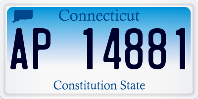 CT license plate AP14881