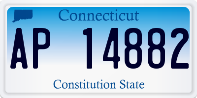 CT license plate AP14882