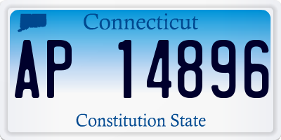 CT license plate AP14896