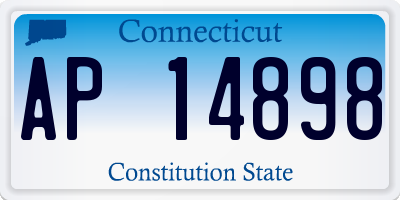 CT license plate AP14898