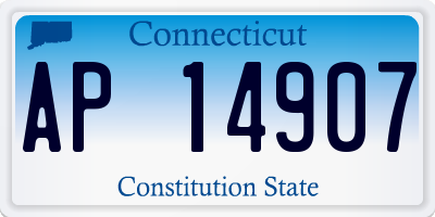 CT license plate AP14907