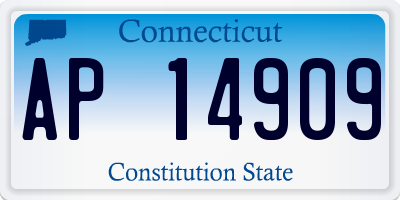 CT license plate AP14909