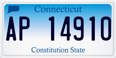CT license plate AP14910