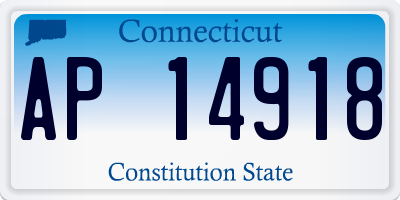 CT license plate AP14918