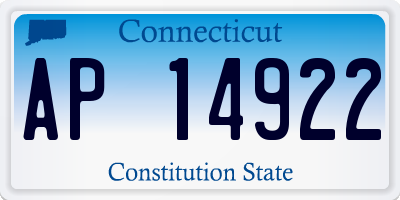 CT license plate AP14922