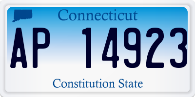 CT license plate AP14923