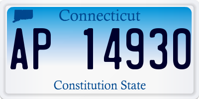 CT license plate AP14930