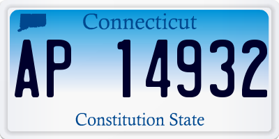 CT license plate AP14932
