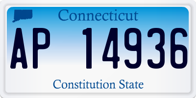 CT license plate AP14936