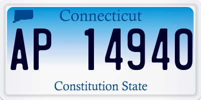 CT license plate AP14940
