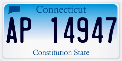 CT license plate AP14947