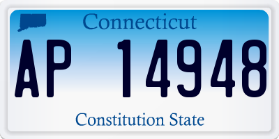 CT license plate AP14948