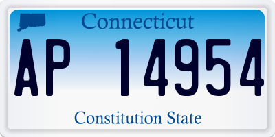 CT license plate AP14954